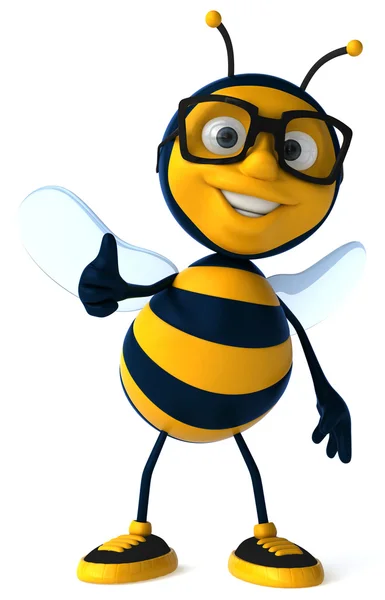 Happy bee 3d illustration — Stockfoto