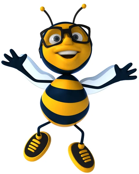 Happy bee 3d ilustrace — Stock fotografie