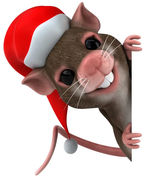 Natal mouse ilustração 3d — Fotografia de Stock