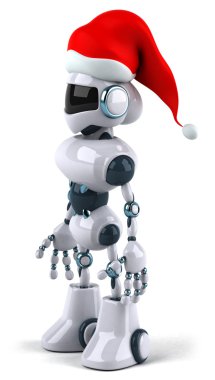 Robot santa illüstrasyon