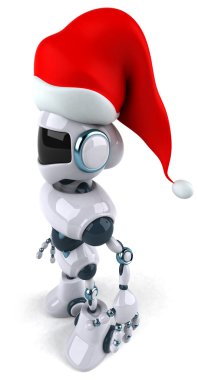 Robot santa illüstrasyon