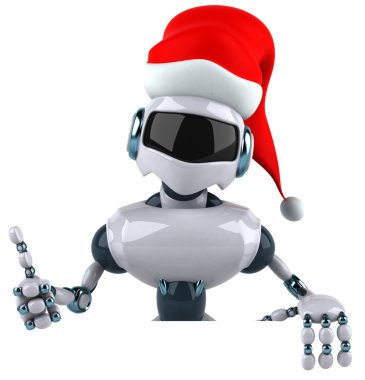 Robot santa illüstrasyon