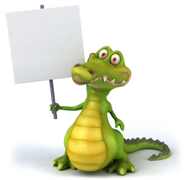 Krokodil 3D-s illusztráció — Stock Fotó