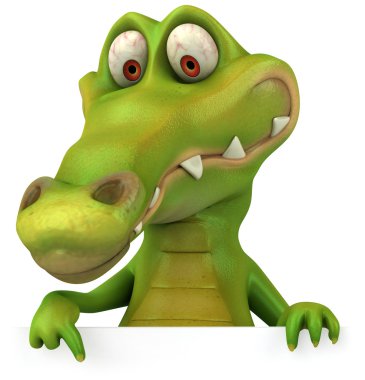 Crocodile 3d illustration clipart