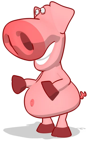 Feliz Porco Ilustração — Fotografia de Stock