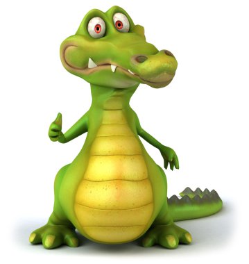 Crocodile 3d illustration clipart