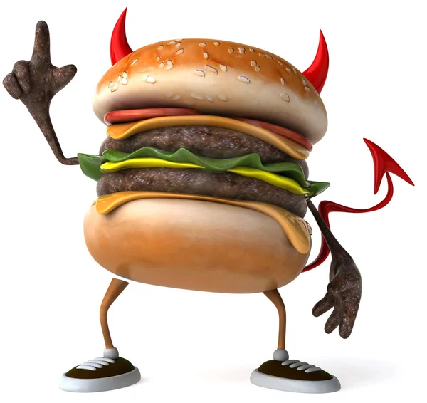 Kötü hamburger illüstrasyon — Stok fotoğraf