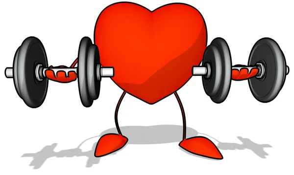 stock image Heart with weights