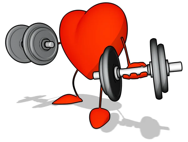 Stock image Heart with weights