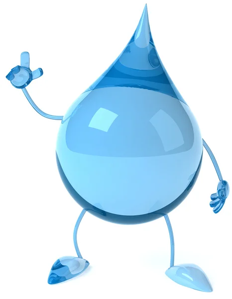 Druppel water illustratie 3d — Stockfoto