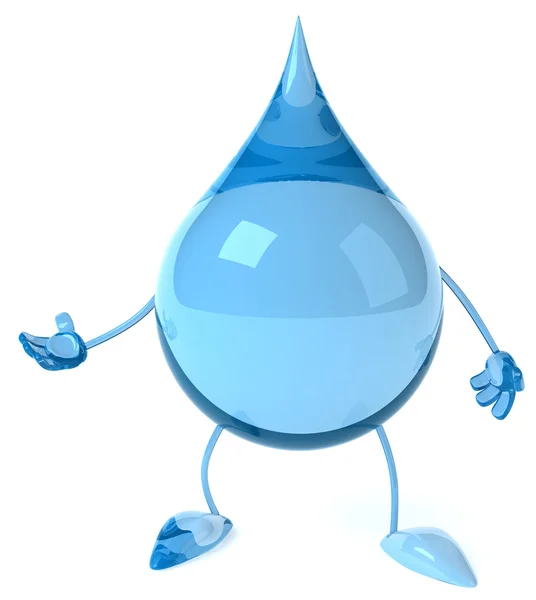 Druppel water illustratie 3d — Stockfoto