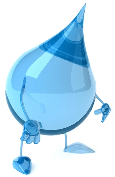 Droppe vatten illustration 3d — Stockfoto