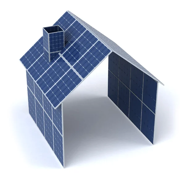 Stock image House with solar panels