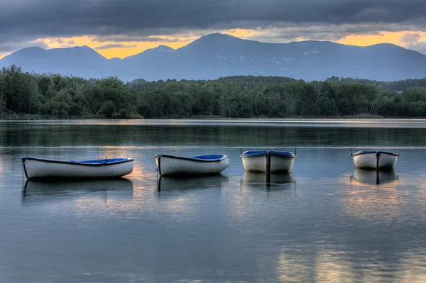 stock image Boats on the lake