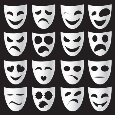 Theatre masks clipart