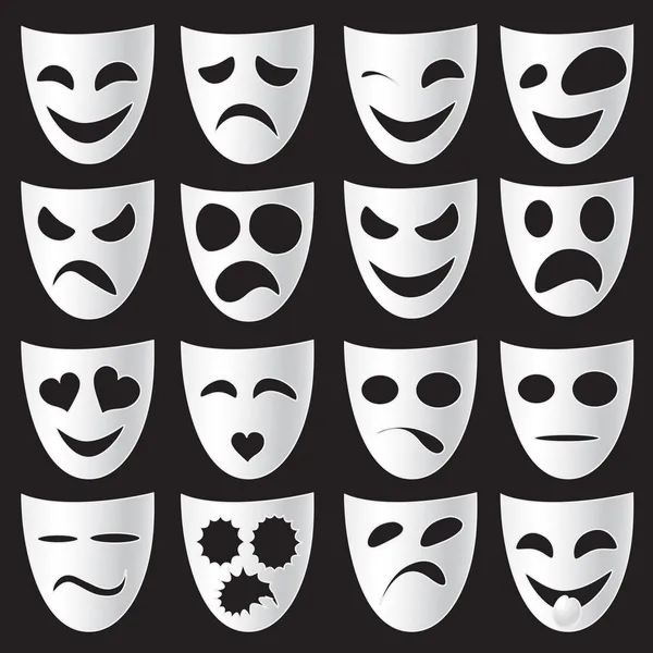 Máscaras de teatro Vetor De Stock