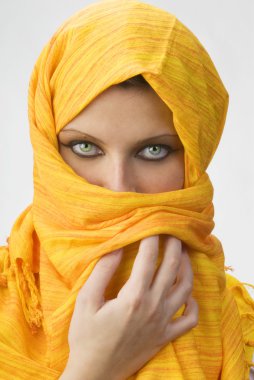 Yellow burka clipart