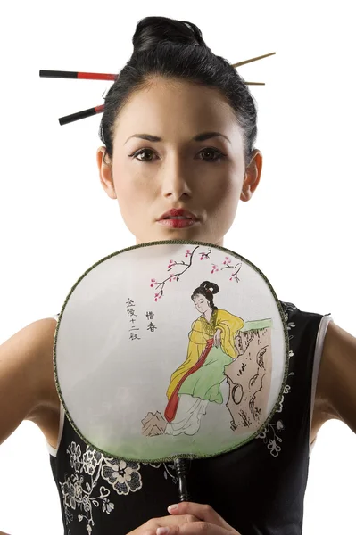 Japansk flicka i klassisk klänning — Stockfoto