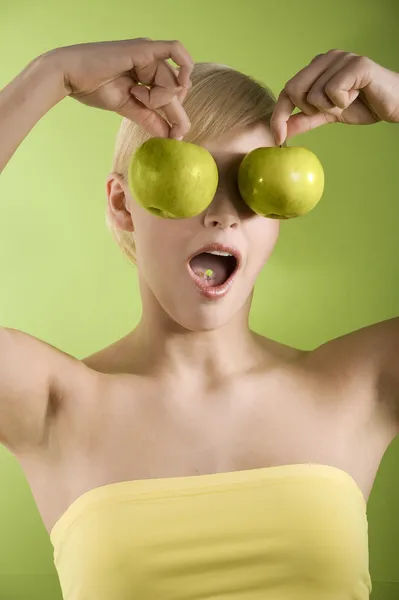 Jabłko okulary — Zdjęcie stockowe