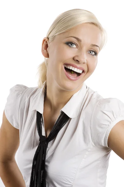 Blond office worker — Stock Photo, Image