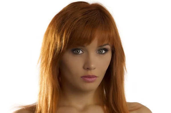 Mode Portret Van Een Jonge Mooie Redhead Vrouw — Stockfoto
