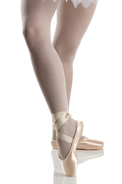 Bailarina Zapatillas Ballet Bailando Punta —  Fotos de Stock