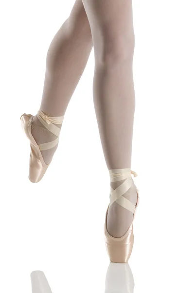 Bailarina Zapatillas Ballet Bailando Punta —  Fotos de Stock