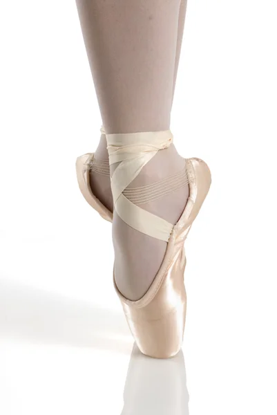 Танцовщица Балетной Обуви Танцует Пуантах — стоковое фото
