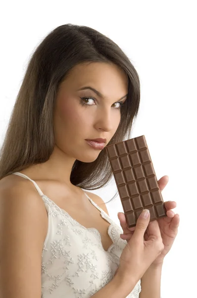 Čokoláda v ruce — Stock fotografie