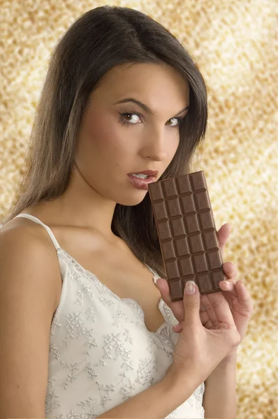 Μπλοκ σοκολάτα — Φωτογραφία Αρχείου