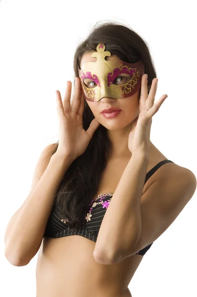 Masker en lingerie — Stockfoto