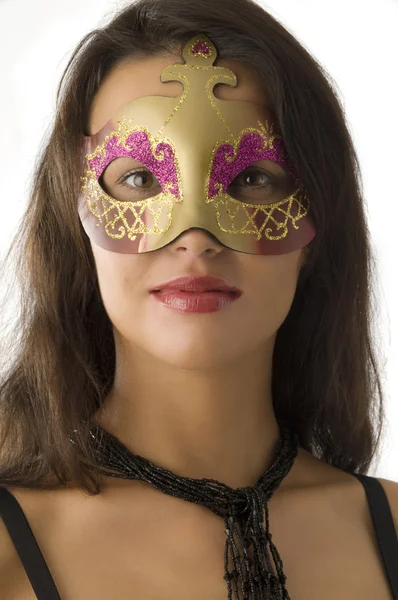 Retrato com máscara — Fotografia de Stock