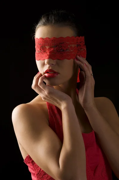 Czerwona maska — Zdjęcie stockowe