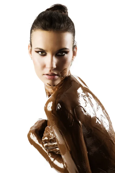 The chocolate girl — Stock Photo, Image