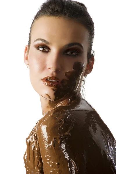La ragazza cioccolato — Foto Stock