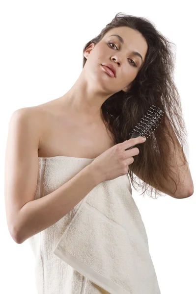 Brossage des cheveux — Photo