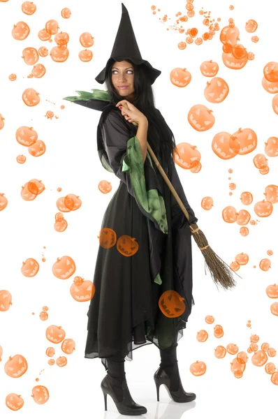 Broom witch — Stock Photo, Image