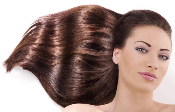 Mulher com estilo de cabelo — Fotografia de Stock