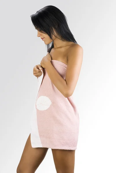 Růžový ručník — Stock fotografie