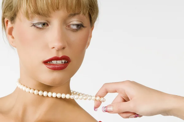 Naszyjnik perły — Zdjęcie stockowe