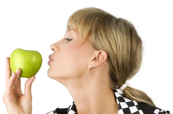 Całowanie jabłko — Zdjęcie stockowe