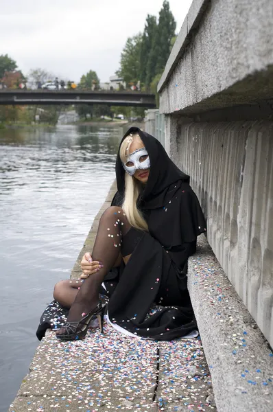 Maschera in stile Venezia — Foto Stock