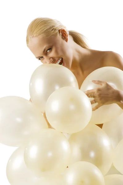 Biting ballons — Stock Photo, Image