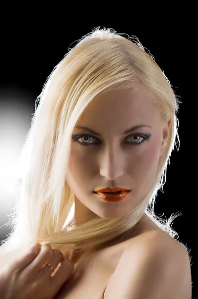 Blond with blue eyes — Stock Photo, Image
