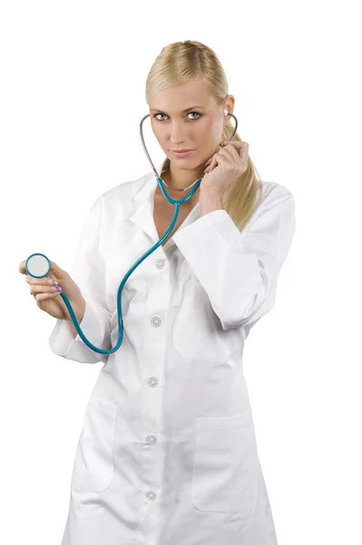 The blond doctor — Stock Photo, Image