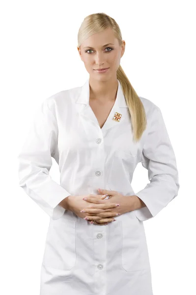 Tıbbi takım elbiseli kız — Stok fotoğraf