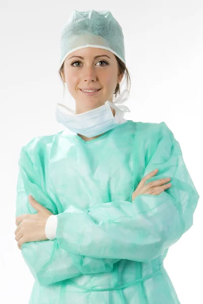 Молодая Медсестра Сразу После Операции — стоковое фото