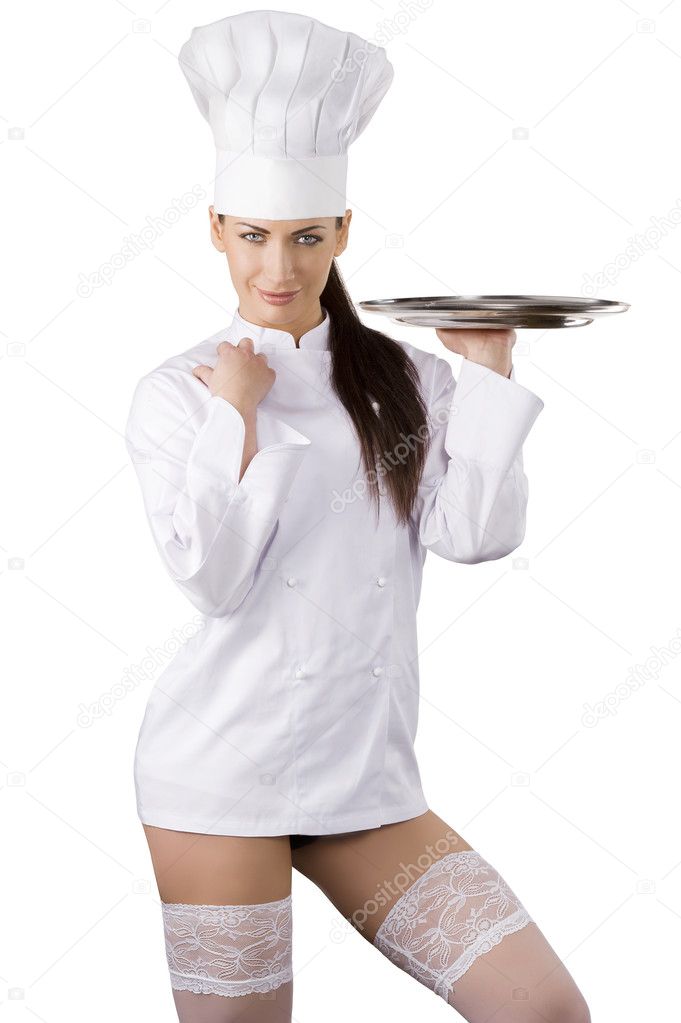 Chef garota sexy stock, imágenes de Chef sexy sin royalties Depositphotos