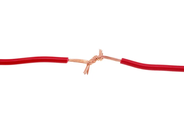 La conexión de cable rojo — Foto de Stock