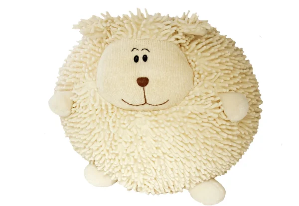 Fluffy toy sheep — Stock Photo, Image